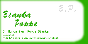 bianka poppe business card